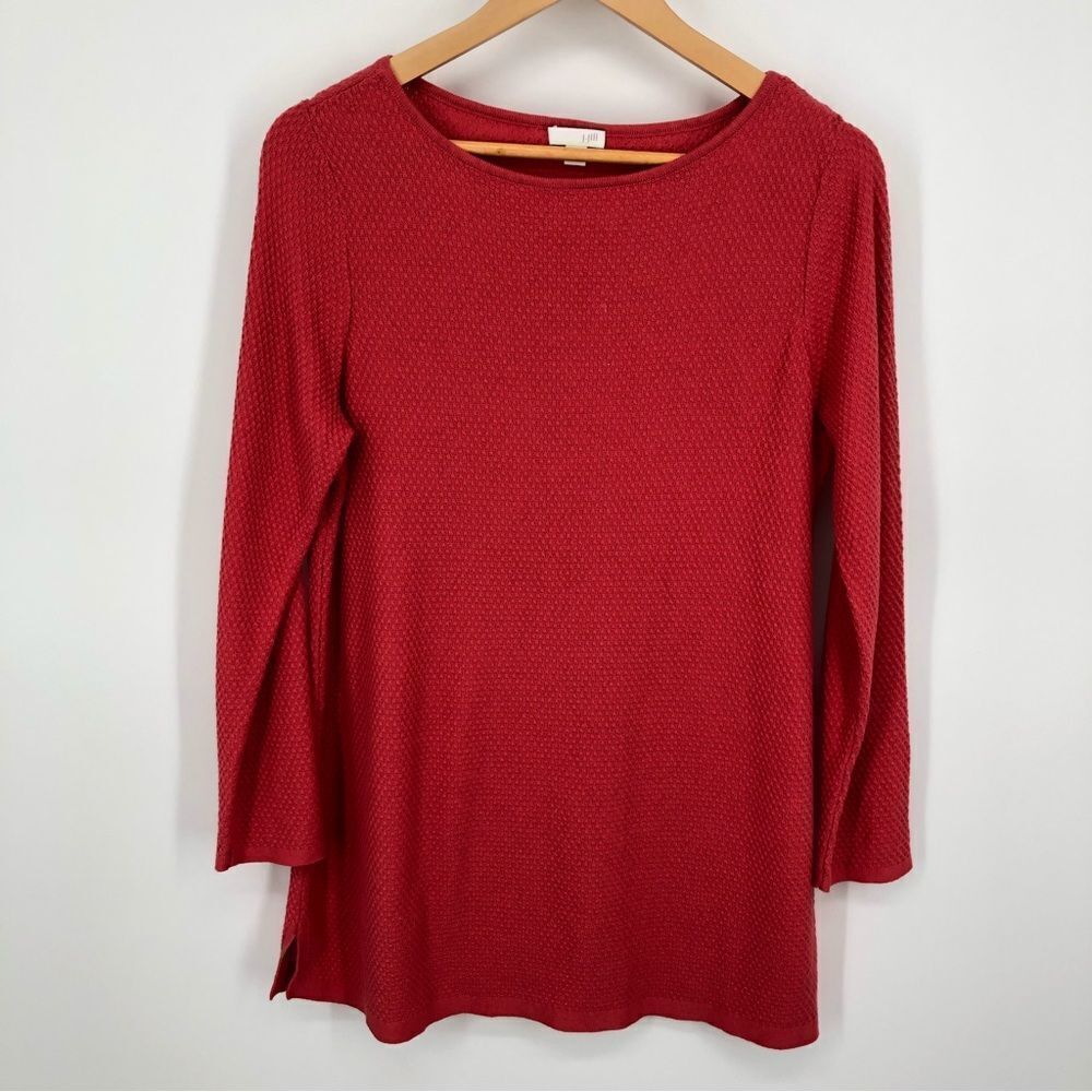 J. Jill Sweater Womens MP Coral‎ Pink Tunic Textured